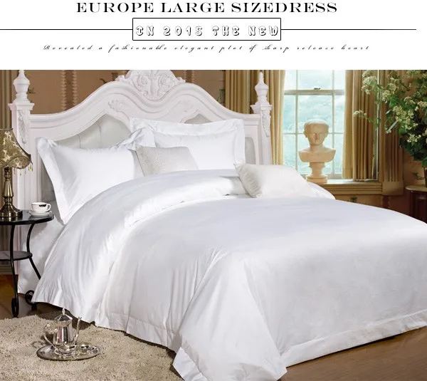 Ensemble De Literie Hotel 4Pcs Soft King Egyptian Cotton Double Bedding Set For Sales