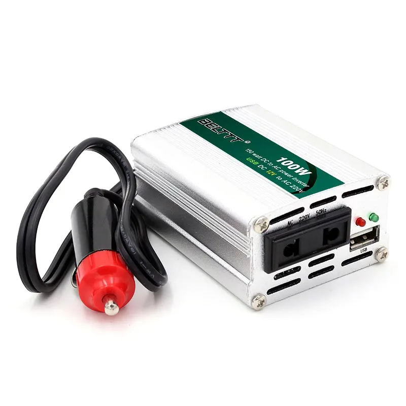 Mini Type 100w Car Power Inverter Dc12v 24v To Ac 220v Portable Mobile