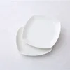Small size flatware restaurant buffet used dinner plates stoneware square plate for pasta