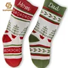 J596 2018 New Home Decor Personalized Christmas Stockings Jacquard Pattern Knit Stocking