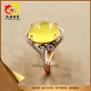 Wholesale 925 silver jewelry natural amber heart shaped gemstone rings
