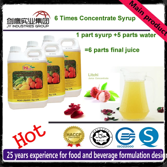 Bubble Boba Tea Litchi Slush Syrup For Slush Machines Concentrate Fruit Juice