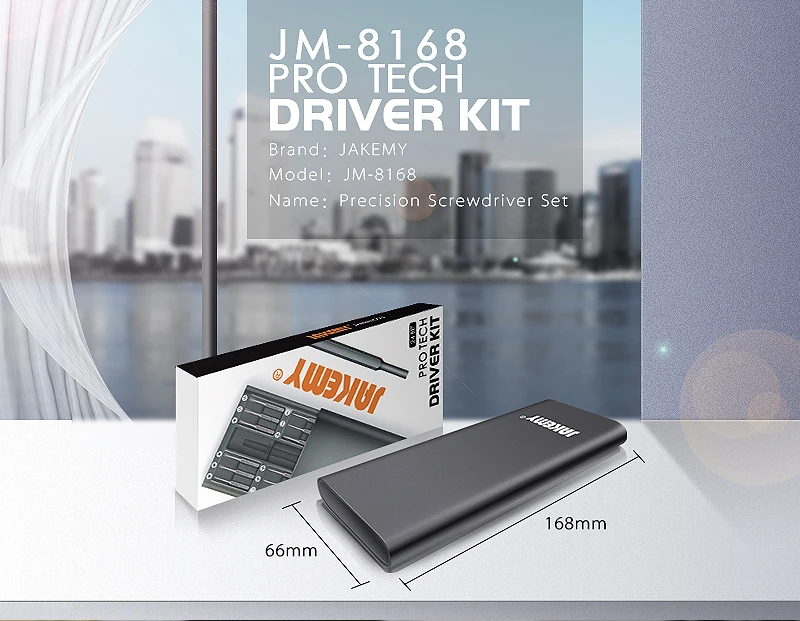 JAKEMY JM-8168 25 in 1 Professional Precision Mini Portable Magnetic Screwdriver Set Pocket DIY Hand  for Cellphone Laptop