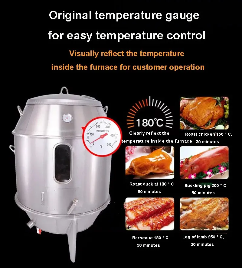 Charcoal Peking Roast Duck Oven 80cm Grill Stove Goose Meat Fish