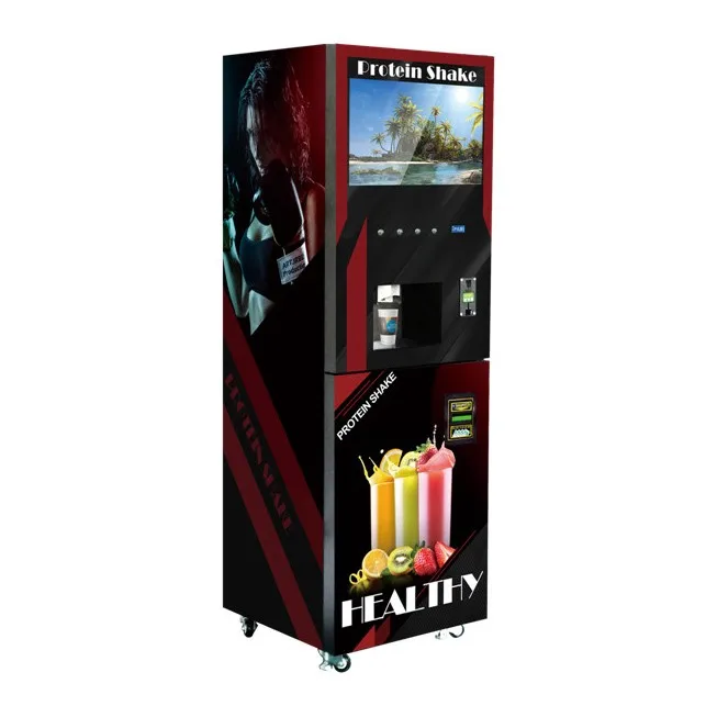 Protein Dispenser Smart Vending Machine With Sport Shake Drink Vending Machine 4 Favors Of Cold