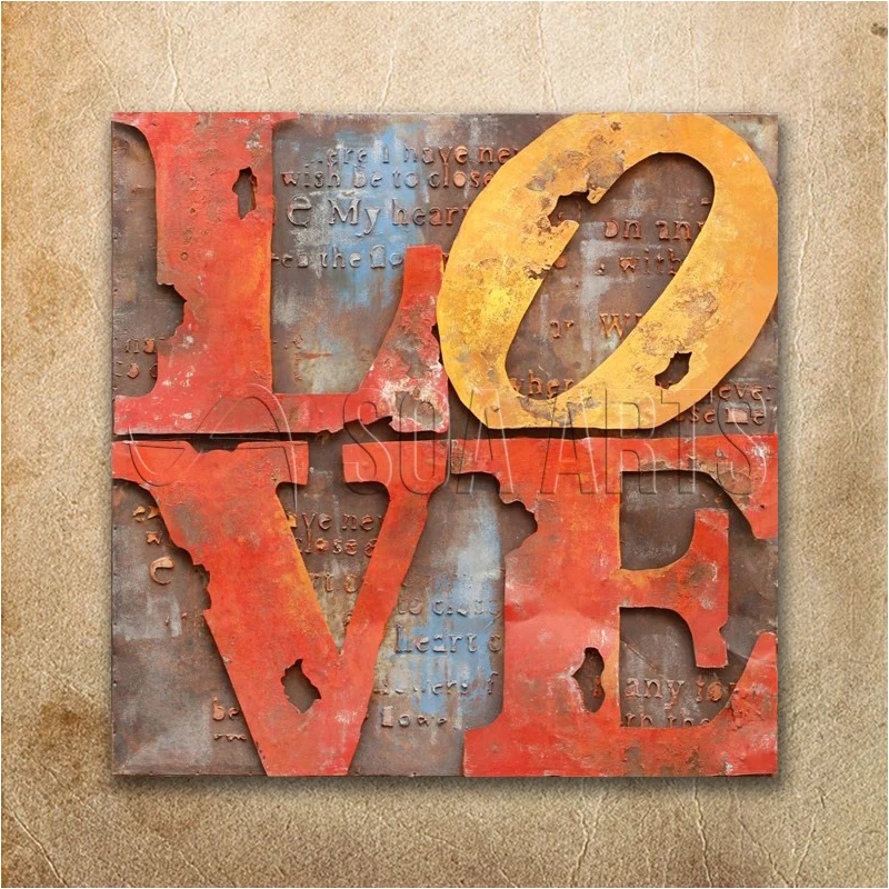 Industrial "love" 3d Words Wall Art Decor Metal Buy Wall Art Decor