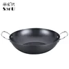 High Quality Chinese Double Handle Carbon Steel Wok Pan