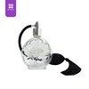 Large flower decorated perfume bottle empty bulb atomizer