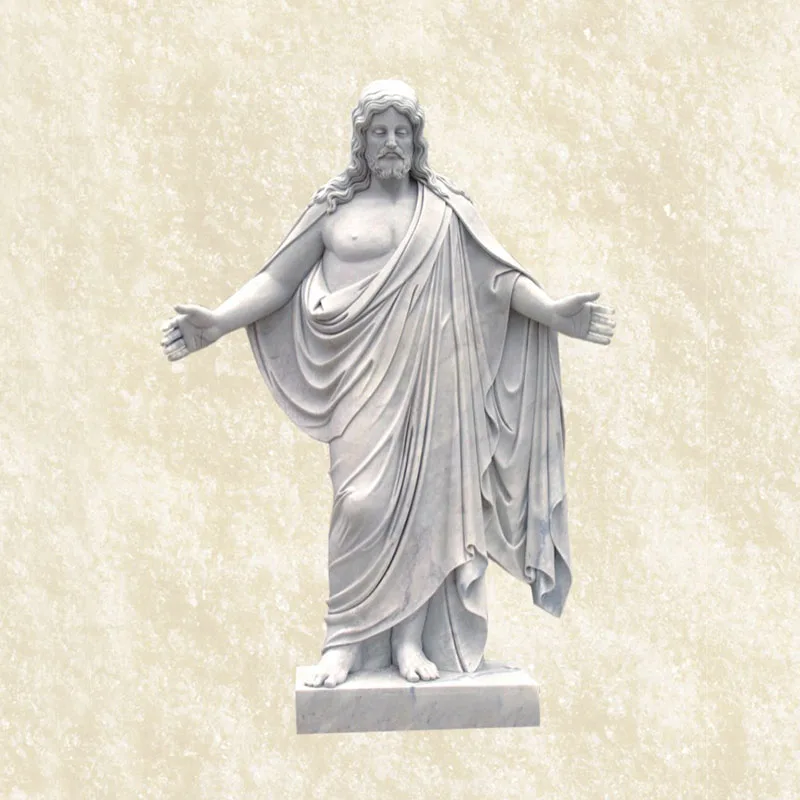 Marble Carving Garden Western Meditating Jesus Christ Statues For Sale