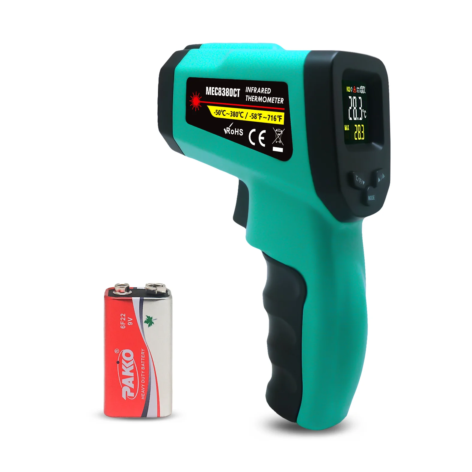 Dt8380ct New Color Screen 121 Non Contact Red Laser Thermometer For Industry Home Usage Buy