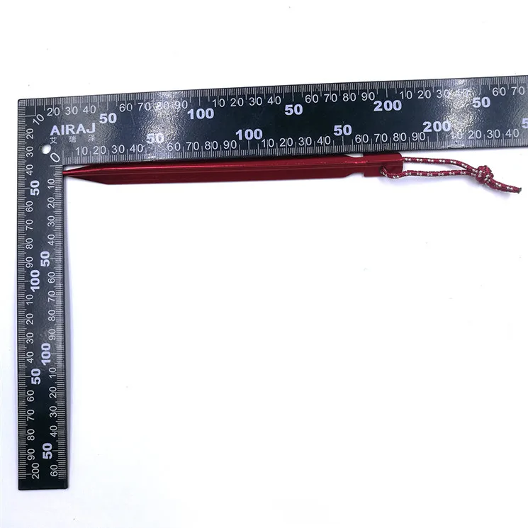 Top Selling High Quality Red Small Metal Pegs Metal With Custom Logo Tent Pegs