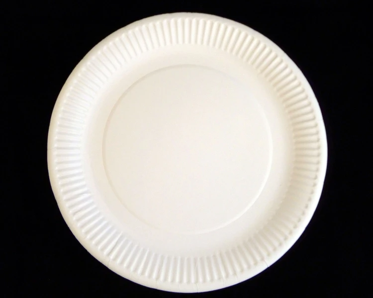 green paper plates