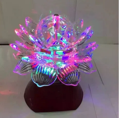 Crystal lotus bluetooth speaker,Lotus Blossoms Crystal LED speakers with 7 COLORS
