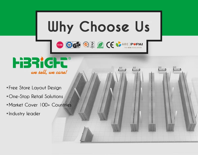 Custom Shop Shelves Supermarket Wooden Display Rack Gondola Shelving