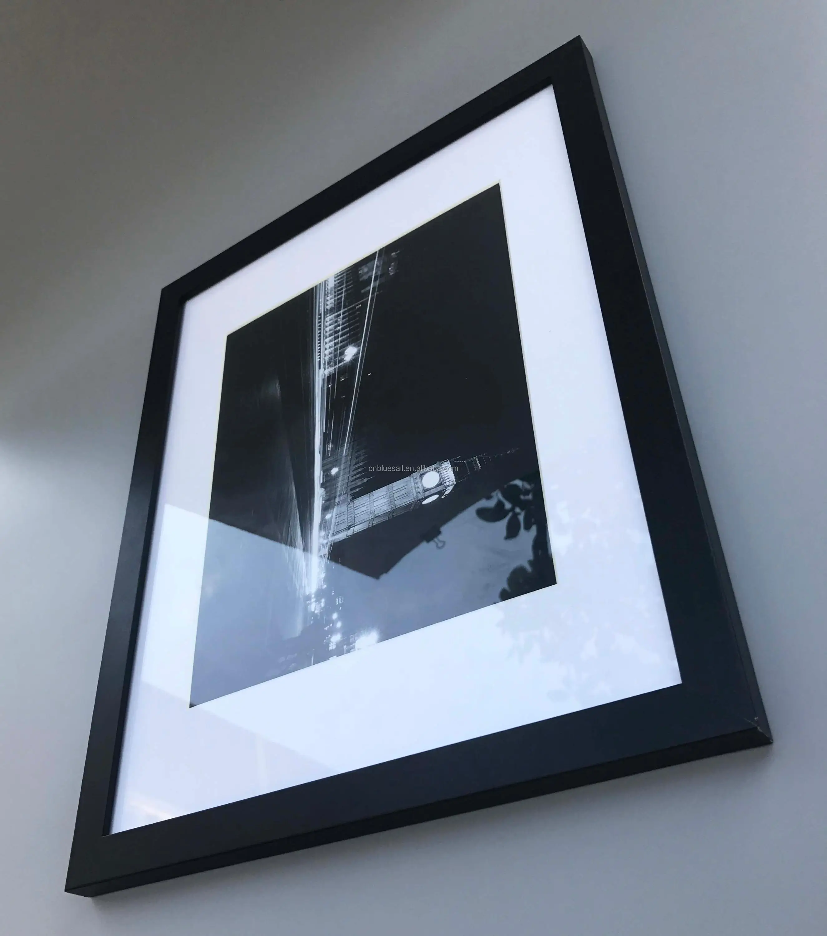 Mdf Black Art Frame,11x14" With 8x10" Thin Frame,Usa Black Gallery