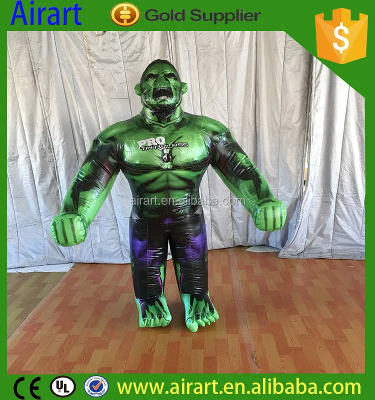 Giant Green Hulk Mascot Costume inflatable Halloween Cosplay Party