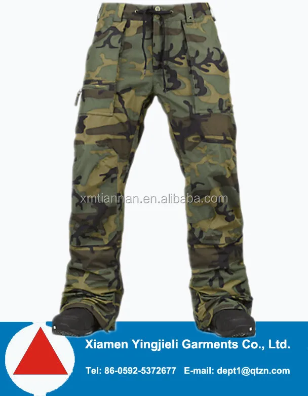 camouflage snow pants