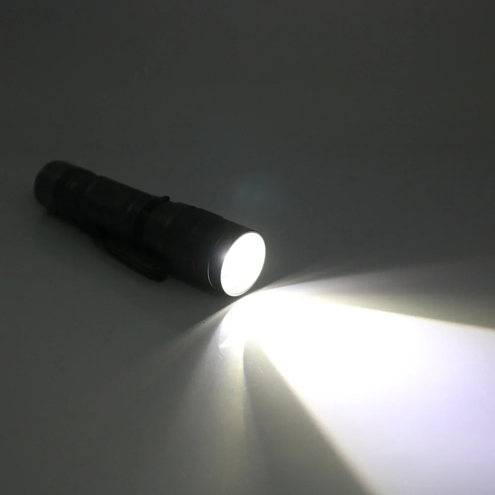 Custom Logo Aluminum Zoom Mini LED flashlight With Clip manufacture