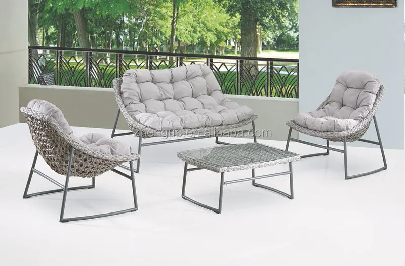 Vuelos De Mimbre Al Aire Libre Tumbona De Playa Semi-círculo Tumbona De