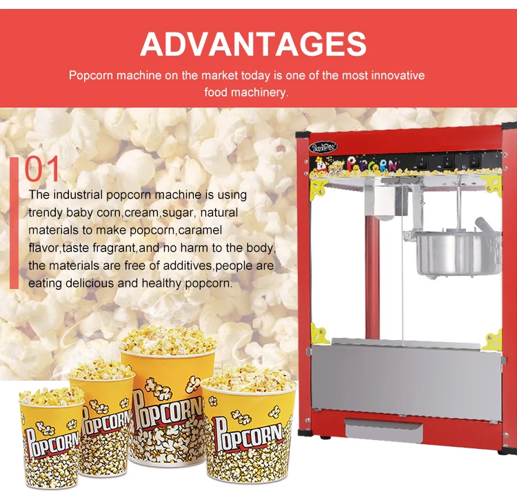 Luxury Top 8Oz Electric China Factory Sale Automatic Tabletop Commercial Popcorn Making Machine Air Popcorn Maker