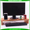 Desktop organizer pc monitor stands riser bamboo brackets