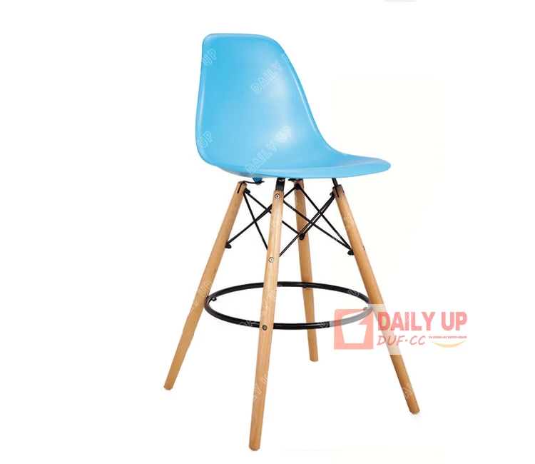 Best Sales Products in High Wooden Chair Frame Steel Footrest PP Material ABS Material Seats and Backrest Bar Stools