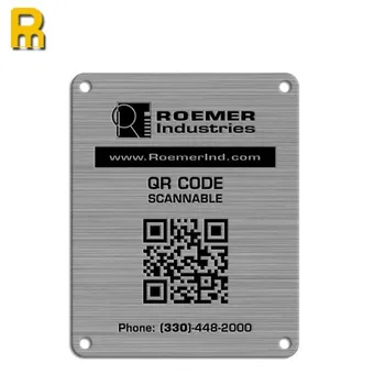 High Quality Custom Qr Code Metal Plate/ Qr Metal Plate - Buy Metal Qr ...