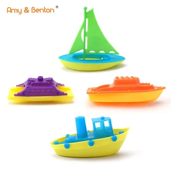 small plastic toy boats