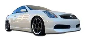 Guaranteed Fitment and Made in the USA! Extremely Durable Easy Installation Infiniti G35 2DR Coupe 2003-2007 ING Style 2 Piece Polyurethane Side Skirts manufactured by KBD Body Kits