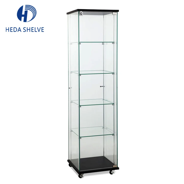 New Design Lockable Jewelry Display Ornaments Glass Display