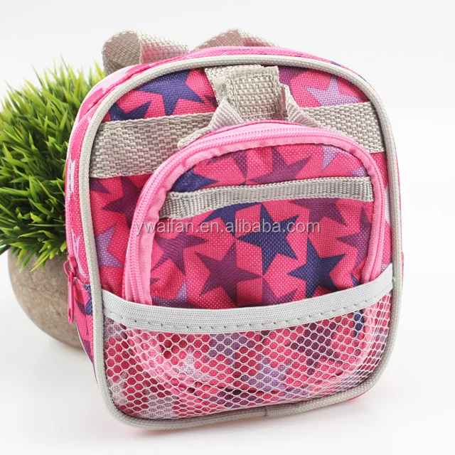 Travel Set Of 2 Doll Size Back Pack And Lunch Bag Girl Doll Backpack