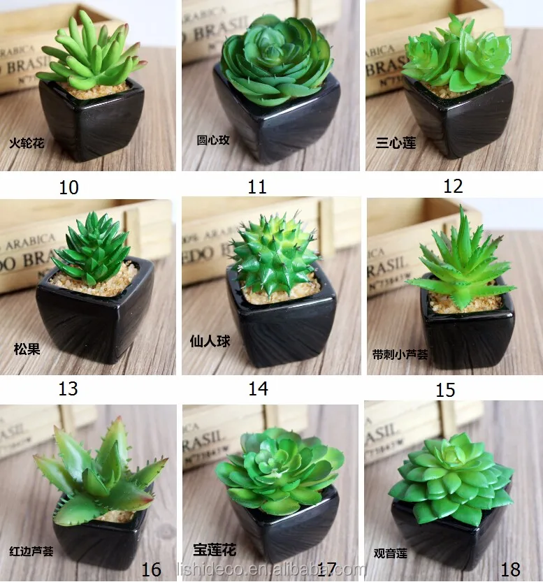 Factory Sale Artificial Succulent Plants Mini Potted Artificial