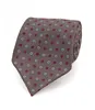 Brown Mini Wheel Print Silk Tie