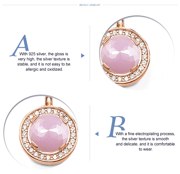 product-BEYALY-Hot Selling Round Shape Pink Stone Silver Locket Charm Pendant-img