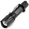 1600 Lumens Portable Ultra Bright USB Rechargeable Tactical LED Flashlight for Camping Hiking Outdoor Water Resistant Torch