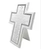 White Christian compassion and love 14 x 10 Wood Wall Art Cross Plaque
