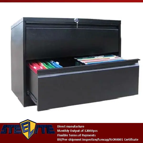 Horizontal Small Storage Drawer Boxes Cupboard Black Long Metal 2