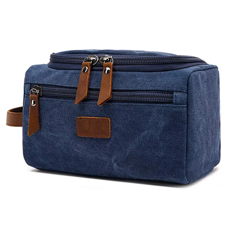 Tsa Approved Makeup Organizer Eco Friendly Canvas Shaving Dopp Kit