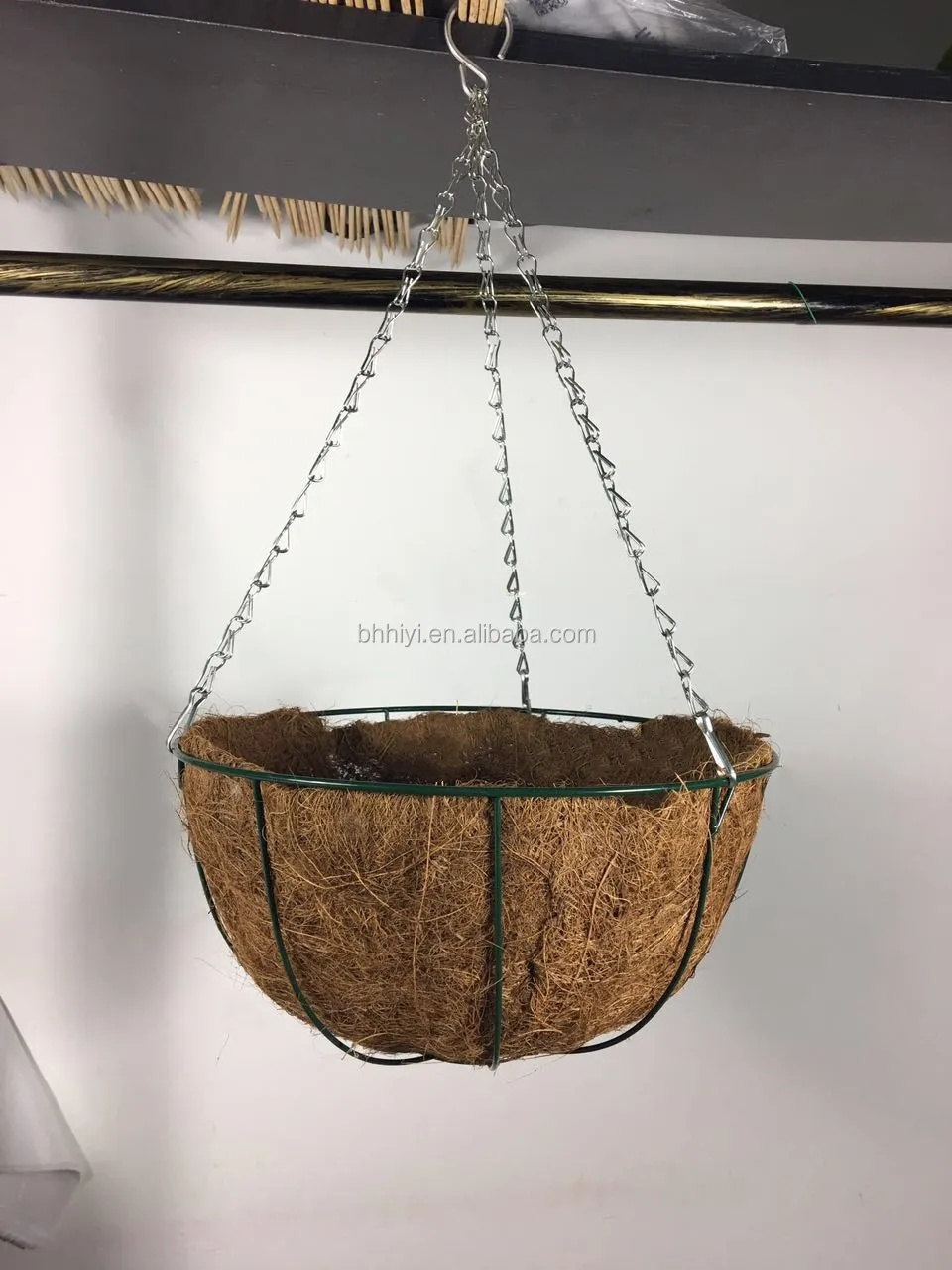24 X 12/" NATURAL WICKER HANGING BASKET LINED 30CM RATTAN WILLOW FLOWER PLANTER
