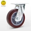 FLAT SURFACE Heavy Duty PU Swivel Caster With Top Brake heavy duty agv wheel caster used heavy duty