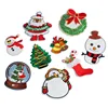 Stock Custom Embroidery Iron Santa Claus Christmas Patch