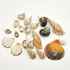 Wholesale Gold Plated Cowrie Shell Pendant Charms Handmade DIY Jewelry Making