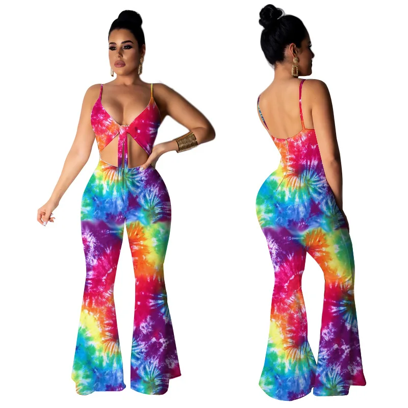 Sexy summer colorful sexy sleeveless women jumpsuit