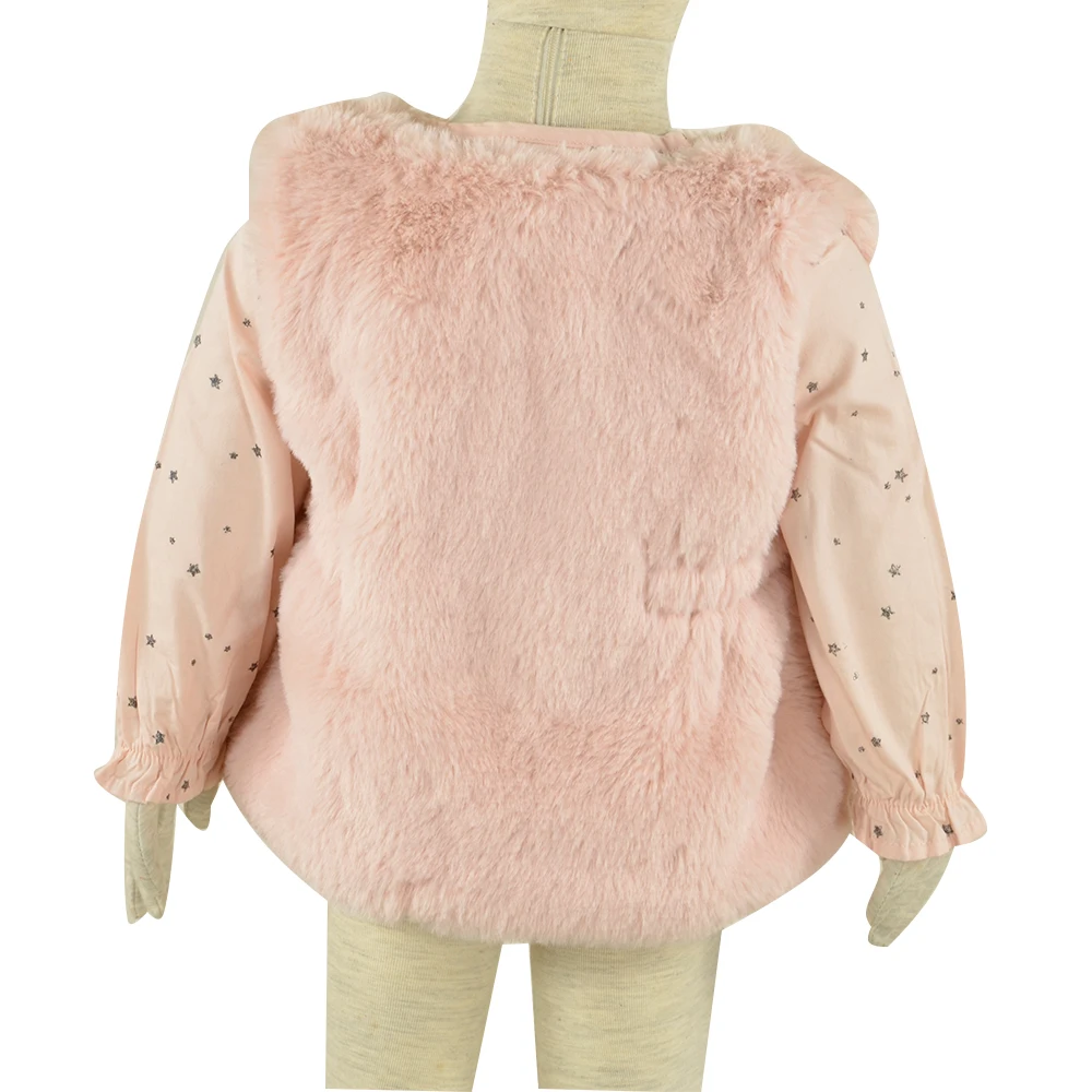lovely candy color baby fauxfur jacket high quality fur coat for