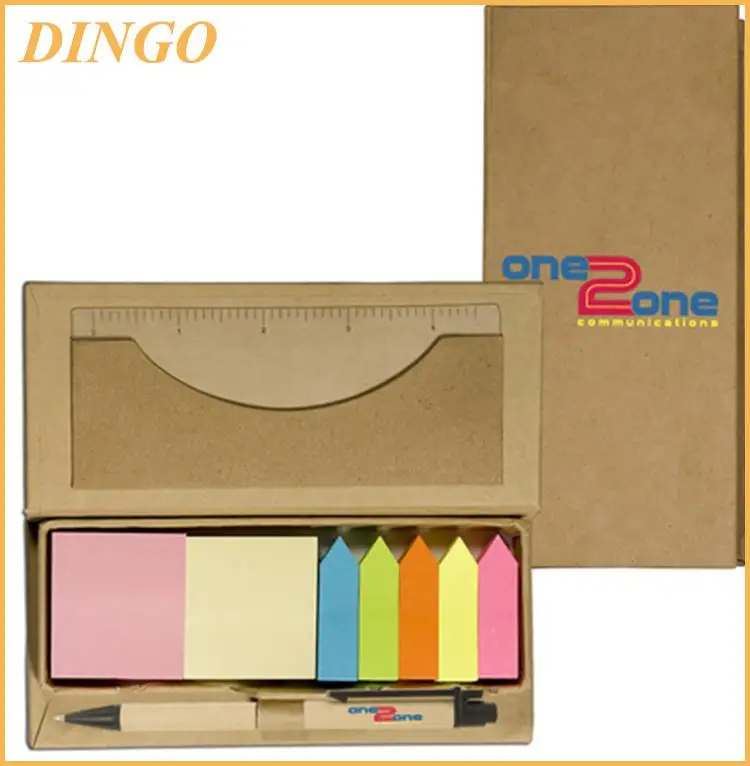 Kraft Paper Cover Sticky Notes Book With Pen Combined Memo Pad Sticky Notepad Buy Kraft Paper