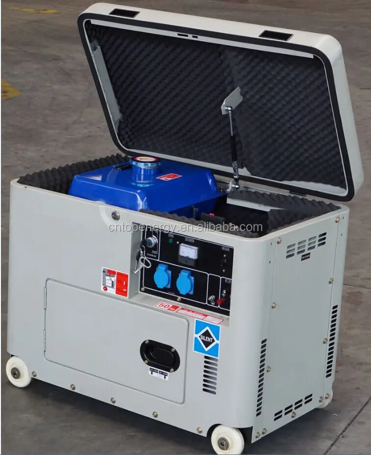 Portable Small 5000w Water Cooled Diesel Generator,Open Type Super