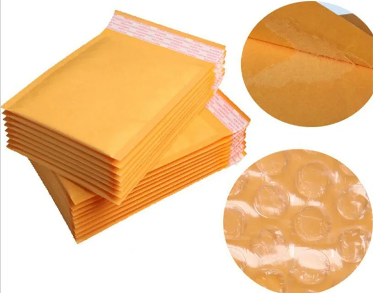 Customized sizes golden kraft bubble mailer 2.jpg