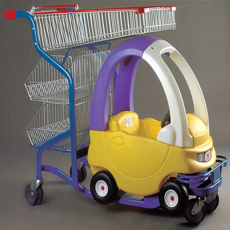 Shopping Mall/supermarket Kids Trolley Children Toy Car With Steering ...