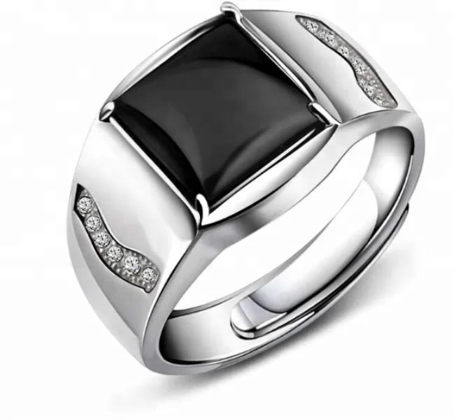 Dubai White Gold Men's Ring Wholesale Directly Buy Unique Rings Men