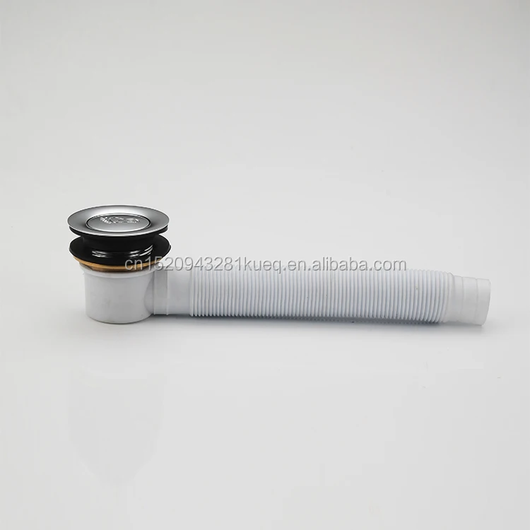 Brass Bathtub Drain With Pvc Pipe Chrome Finish Pop Up Drainer For